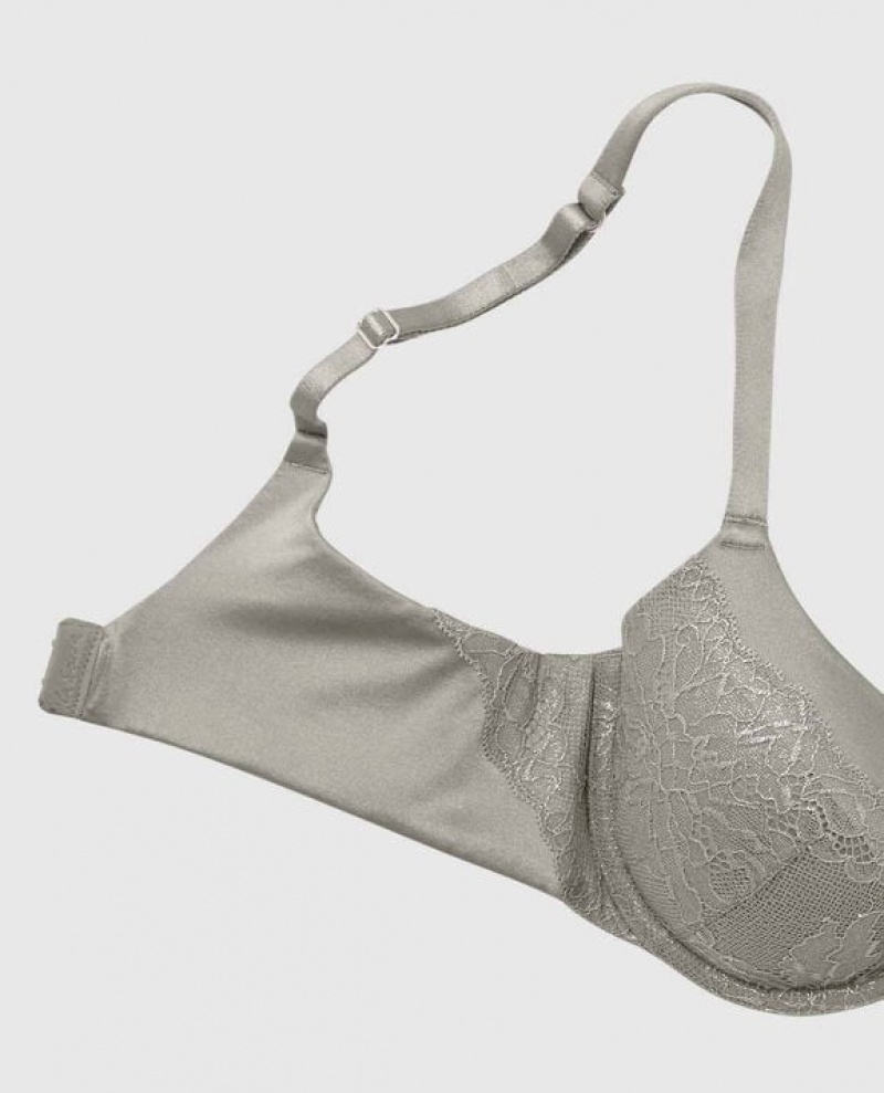 La Senza Lightly Lined Full Coverage Women's Bras Silver | aCfjLY4K