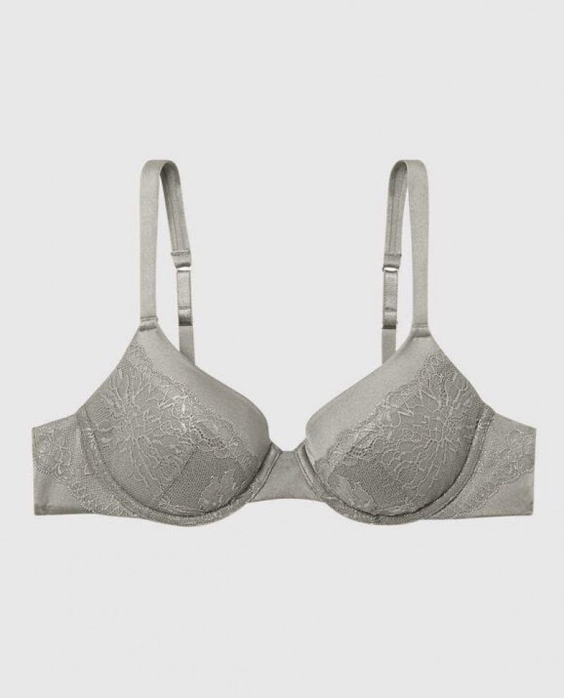 La Senza Lightly Lined Full Coverage Women\'s Bras Silver | aCfjLY4K