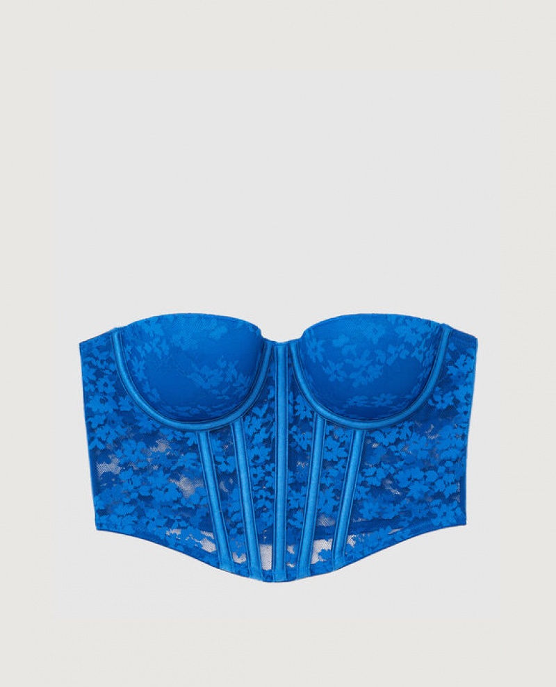 La Senza Lightly Lined Strapless Top Women's Bras Deep Blue | UBhZfn3y