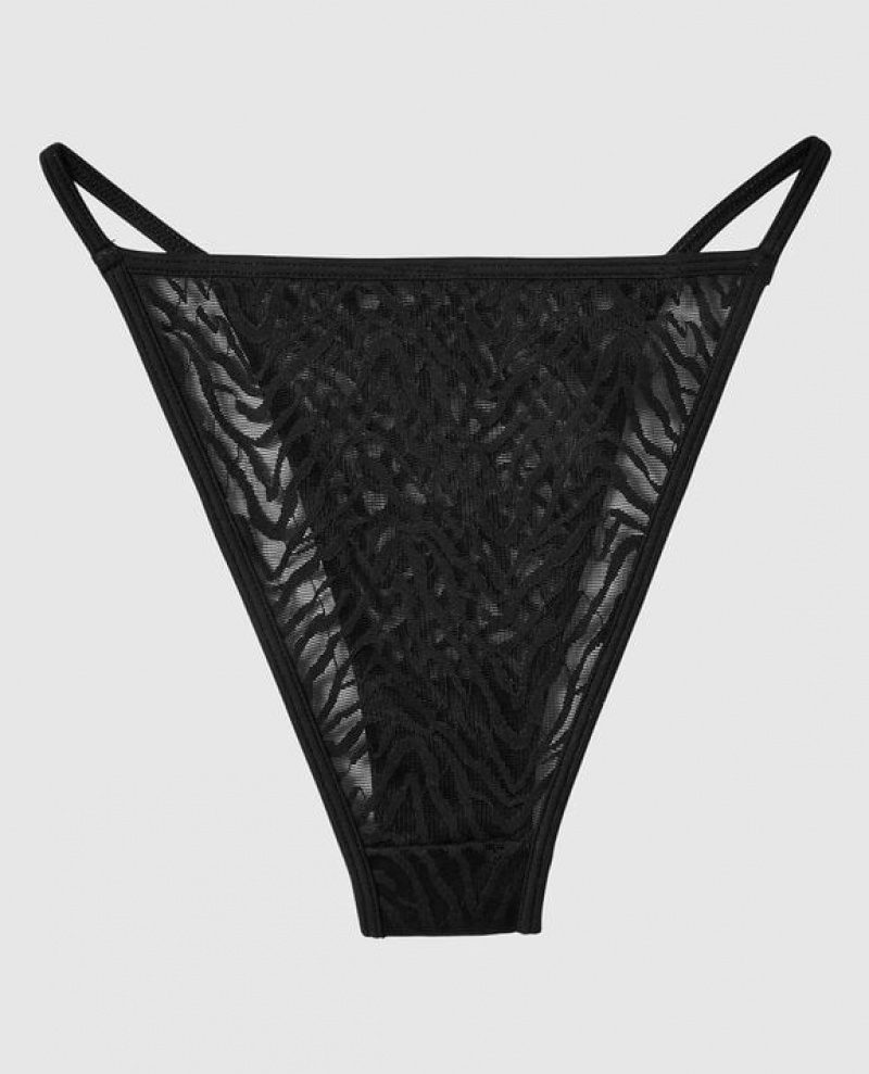 La Senza Mini Cheeky Panty Women's Underwear Black | XvpMXgUm