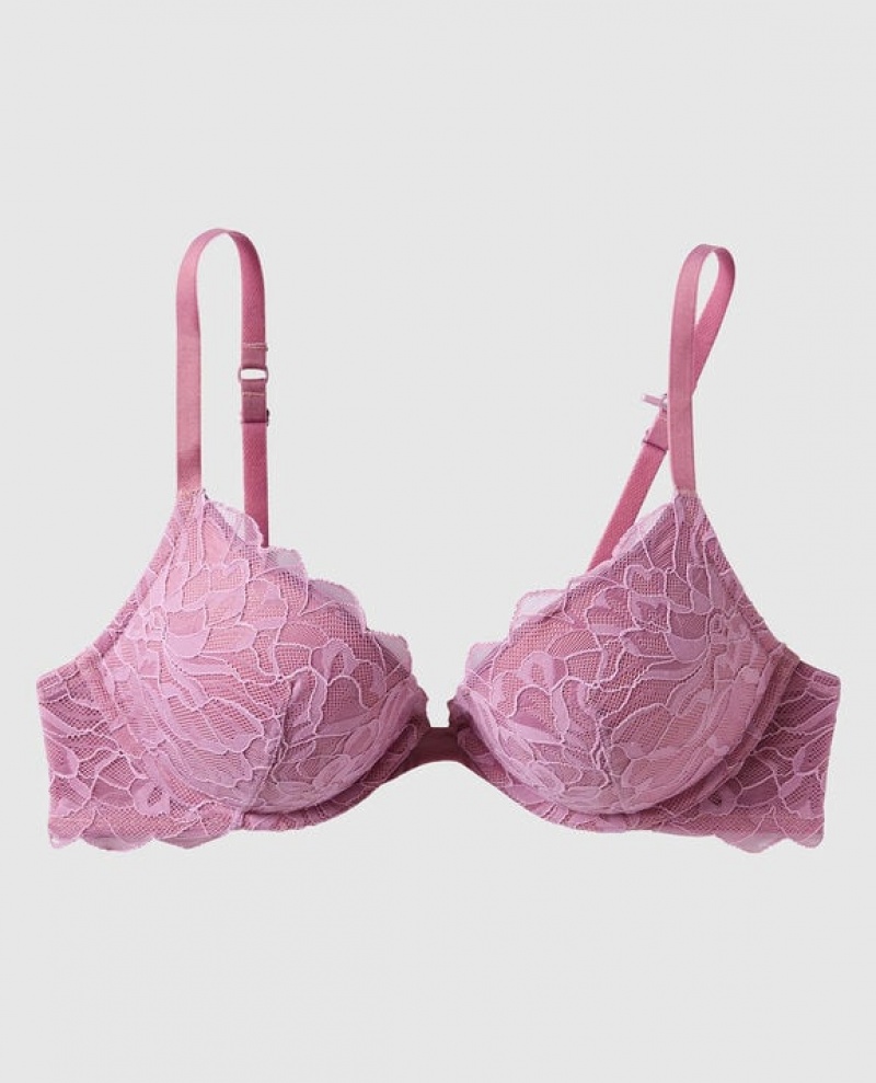 La Senza Push Up Plunge Women\'s Bras Rosecrush | g7ja4OLQ