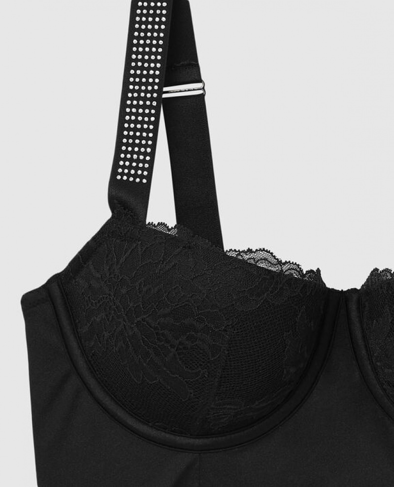 La Senza Push Up Top Women's Bras Black | ByMSiFsx