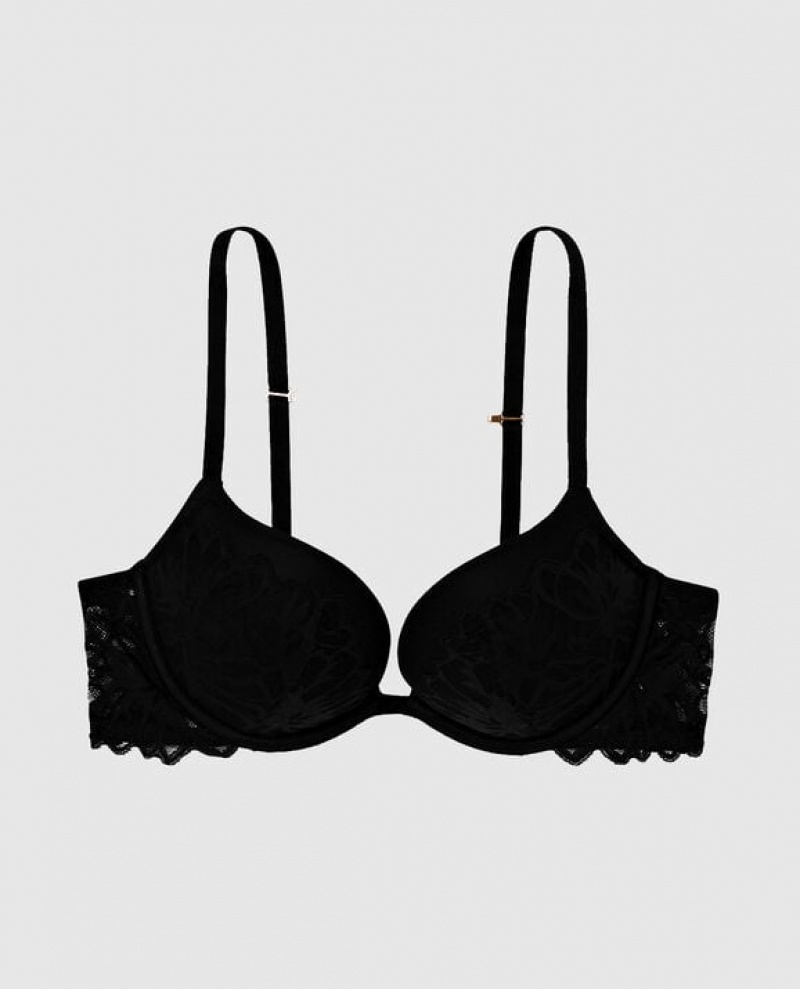 La Senza Push Up Women\'s Bras Black | DPpNo8t3