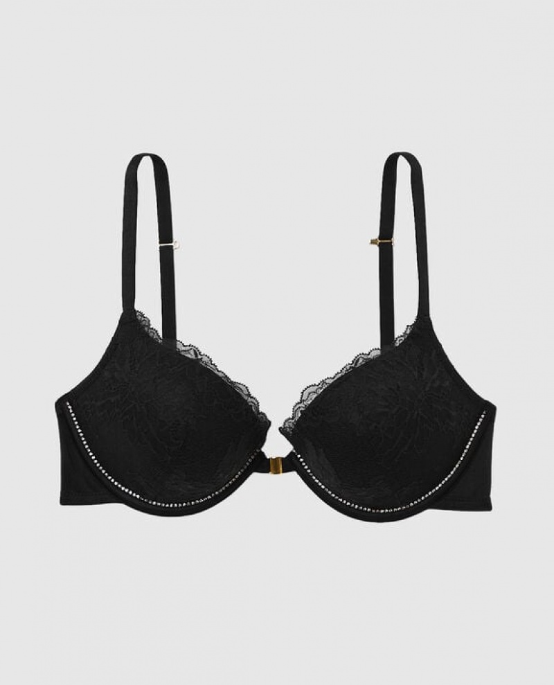 La Senza Push Up Women\'s Bras Black | QfpHi6DK