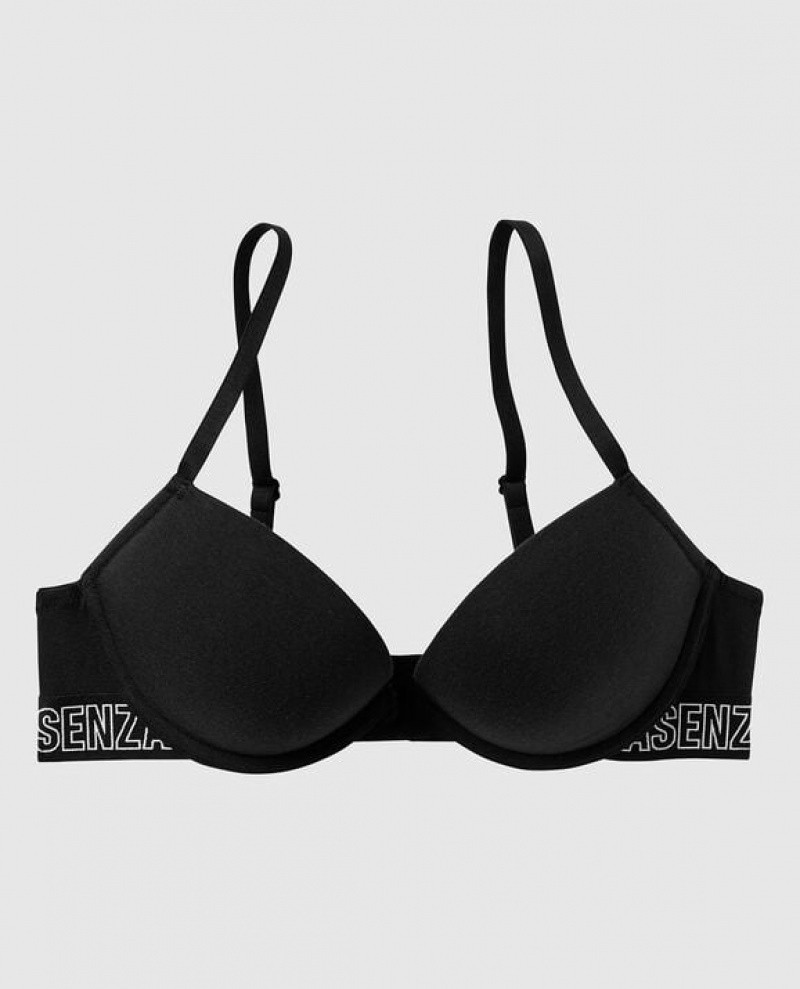 La Senza Push Up Women\'s Bras Black | rDloYNEl