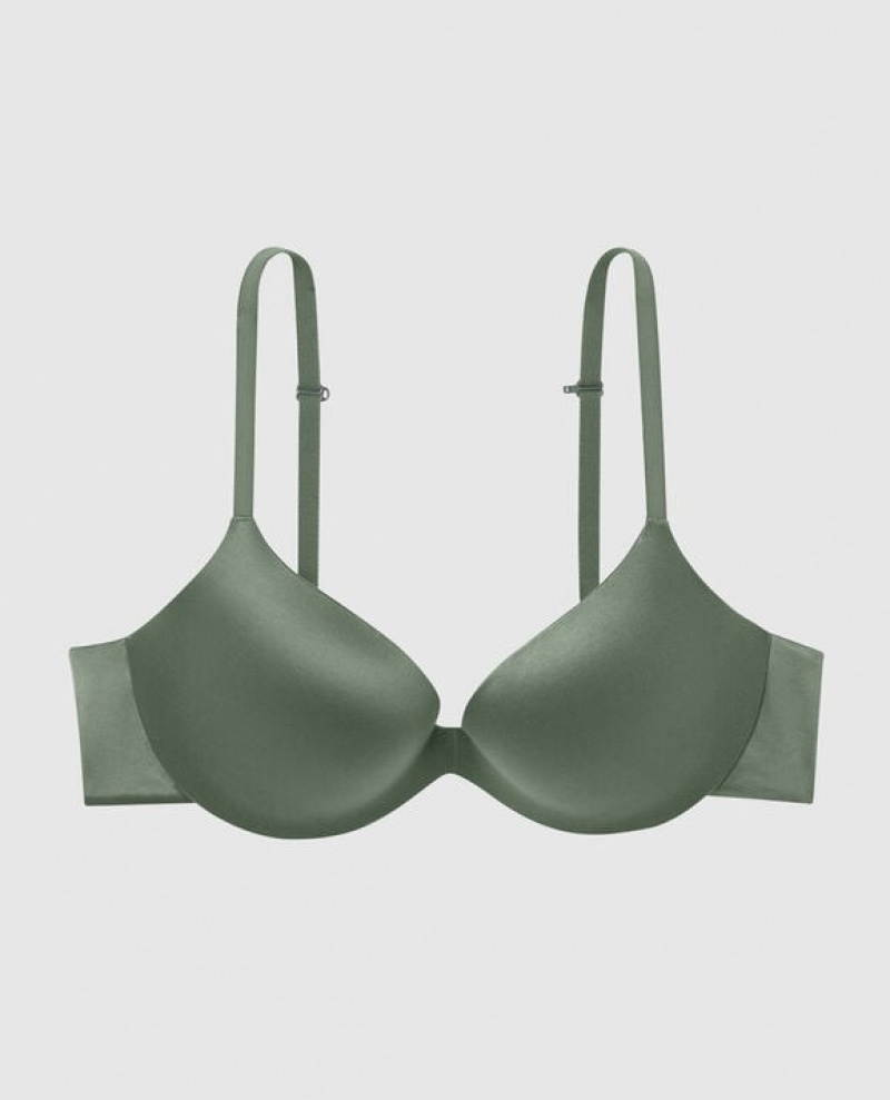 La Senza Push Up Women\'s Bras Dark Forest | u5FNAOFJ