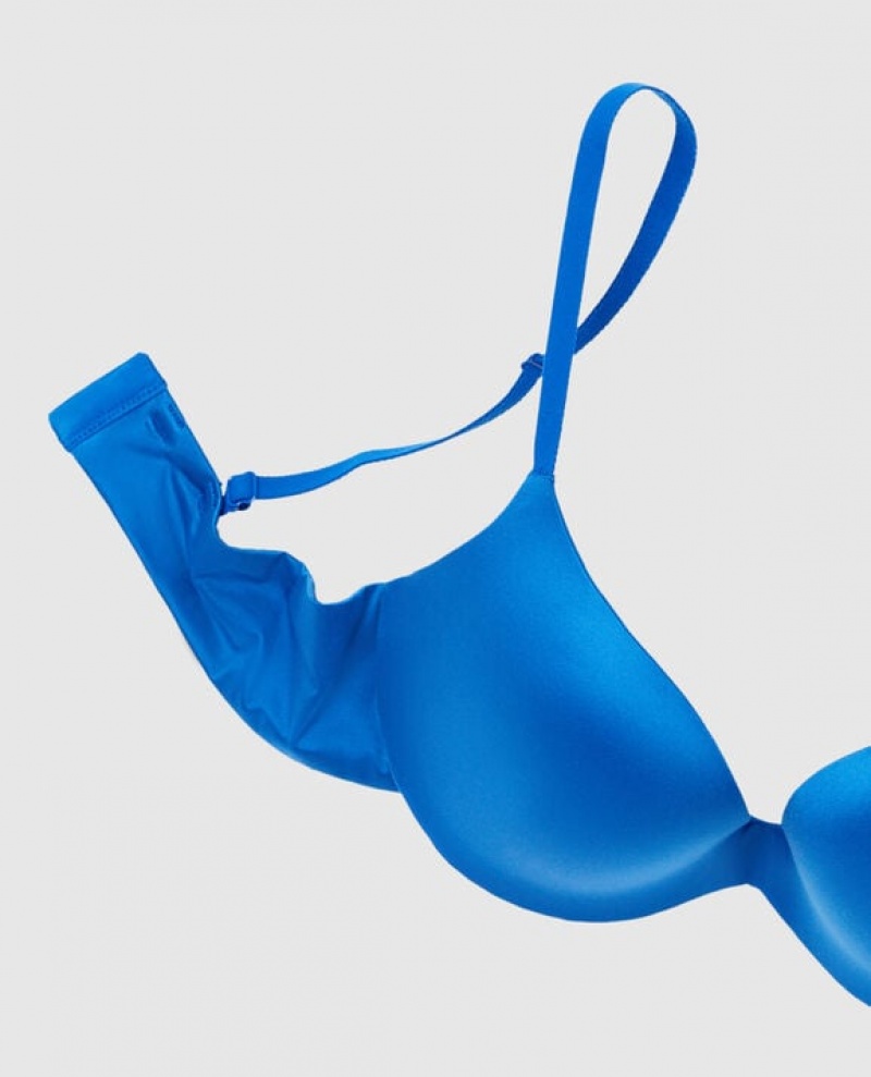 La Senza Push Up Women's Bras Deep Blue | HFnBuKx0