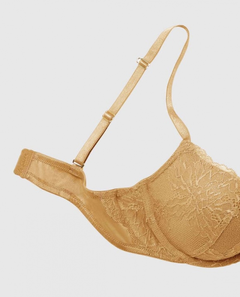 La Senza Push Up Women's Bras Gold | pQa65qae