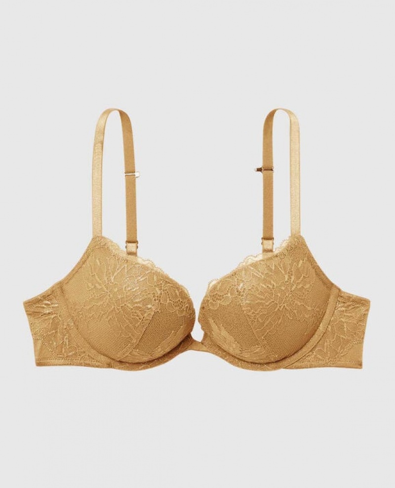 La Senza Push Up Women\'s Bras Gold | pQa65qae