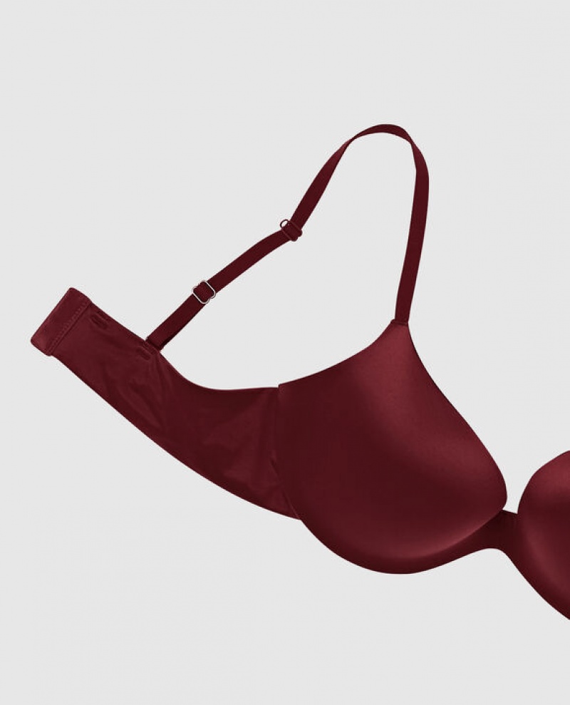 La Senza Push Up Women's Bras Red Burgundy | 7fjtzvDf