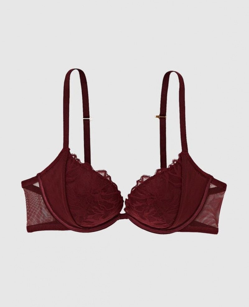 La Senza Push Up Women\'s Bras Red Burgundy | QI1QwXp9