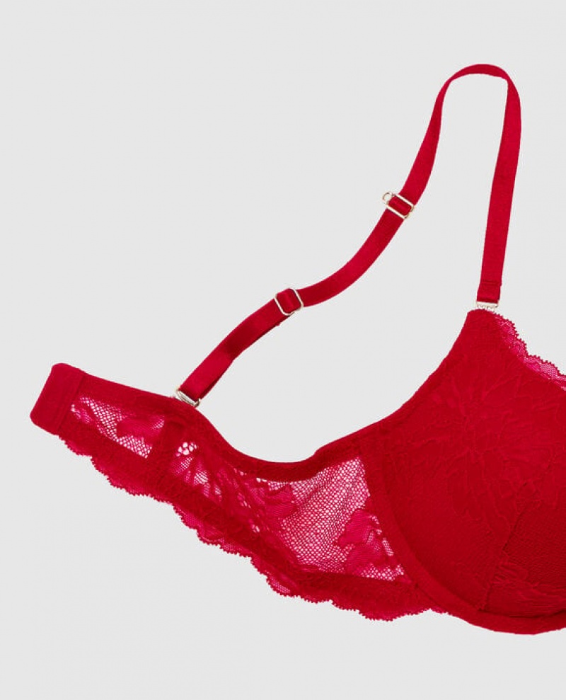 La Senza Push Up Women's Bras Red | kdrWnD3J