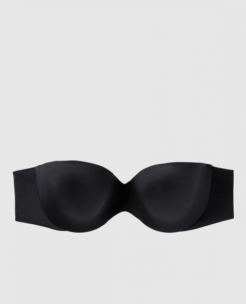 La Senza Strapless Lightly Lined Women's Bras Black | hhG1pycf