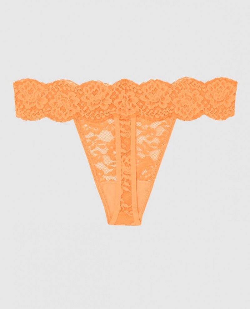 La Senza Thong Panty Women's Underwear Apricot | bTQ0NCPk