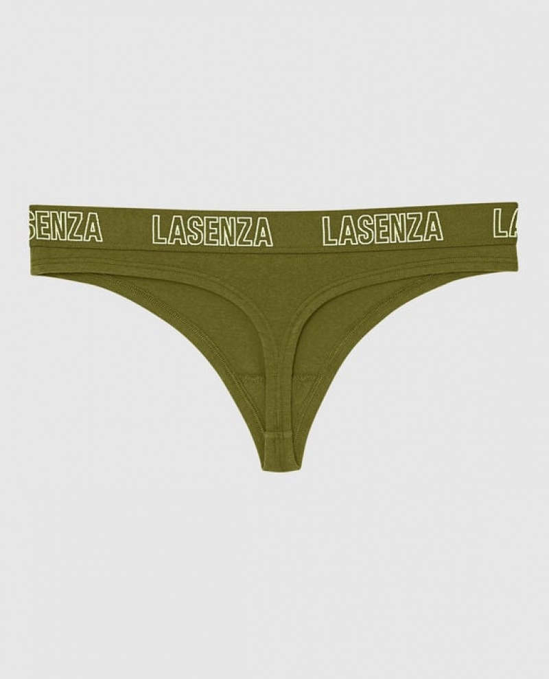 La Senza Thong Panty Women's Underwear Avocado | N5MlAQCs