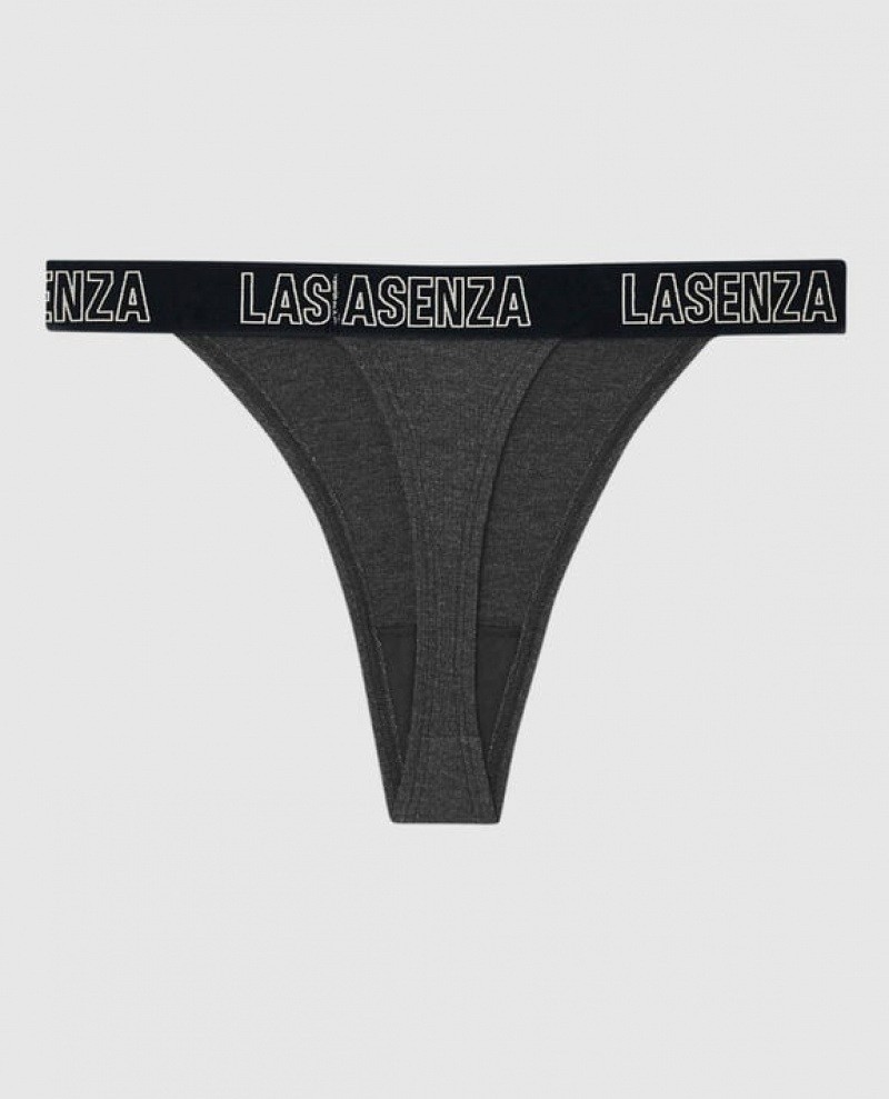 La Senza Thong Panty Women's Underwear Black | l6pyFilE