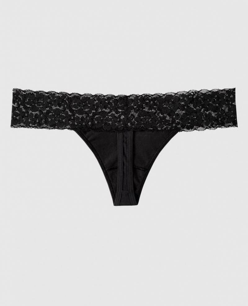 La Senza Thong Panty Women's Underwear Black | cIkpOxh6