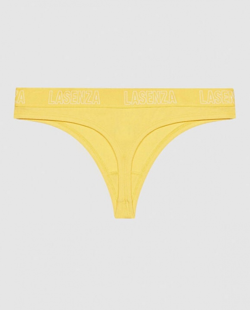 La Senza Thong Panty Women's Underwear Cream | 1JAMGA3v