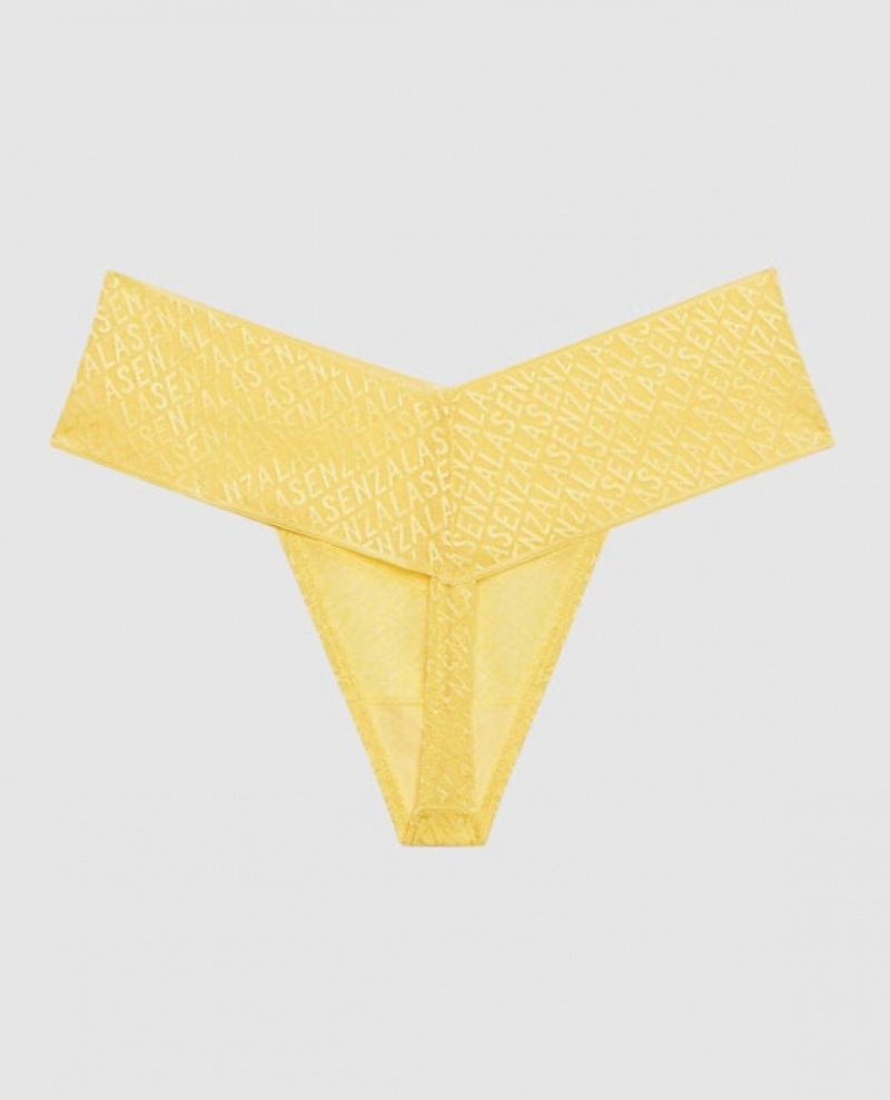 La Senza Thong Panty Women's Underwear Cream | U43BSLB7