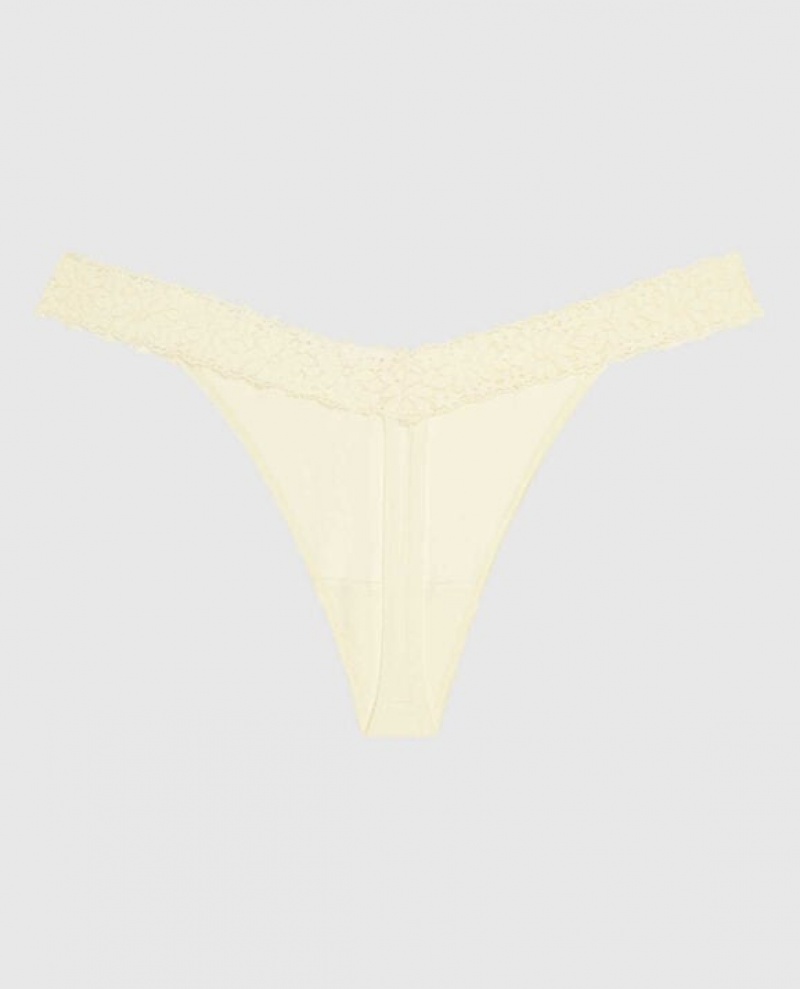 La Senza Thong Panty Women's Underwear Cream | GFF2uMTi