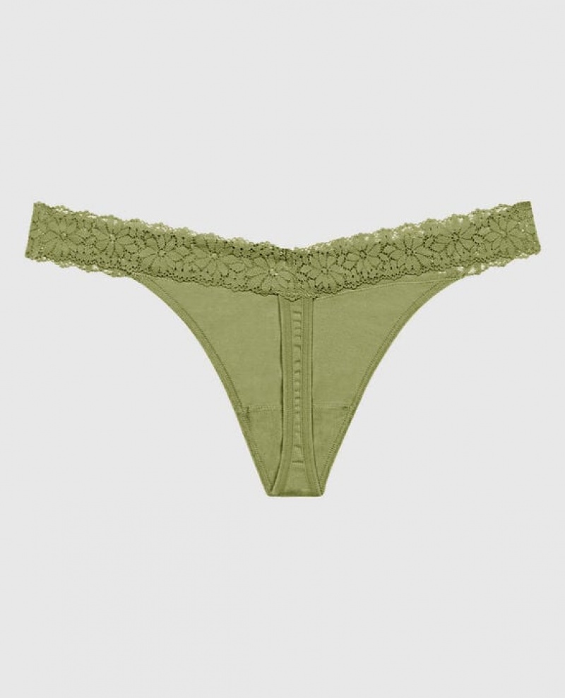 La Senza Thong Panty Women's Underwear Fern | CYkjdSN1