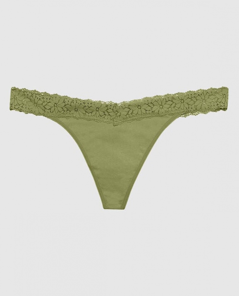 La Senza Thong Panty Women\'s Underwear Fern | CYkjdSN1