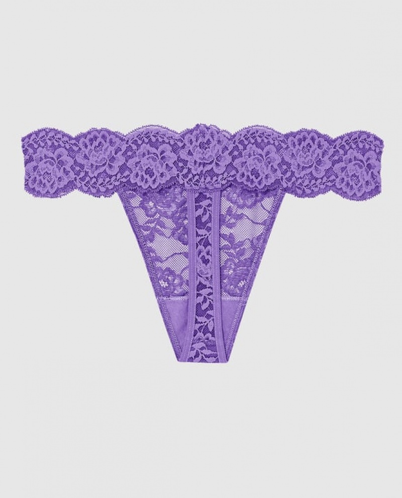 La Senza Thong Panty Women's Underwear Flower | I5o0spqx