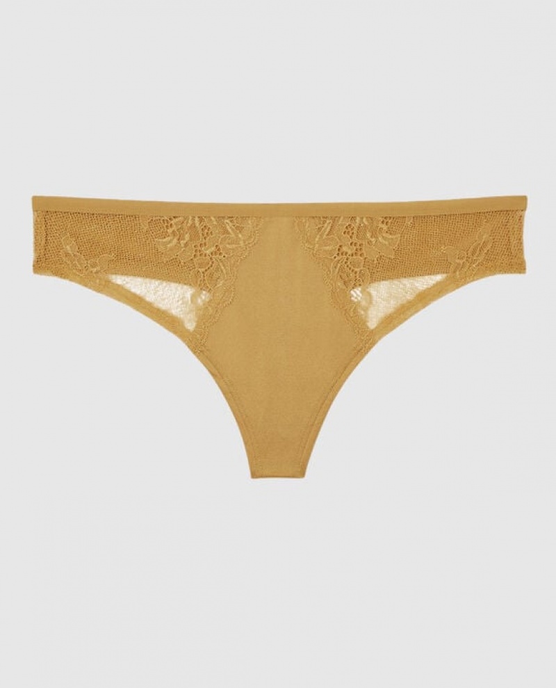 La Senza Thong Panty Women\'s Underwear Gold | i9dWJL66