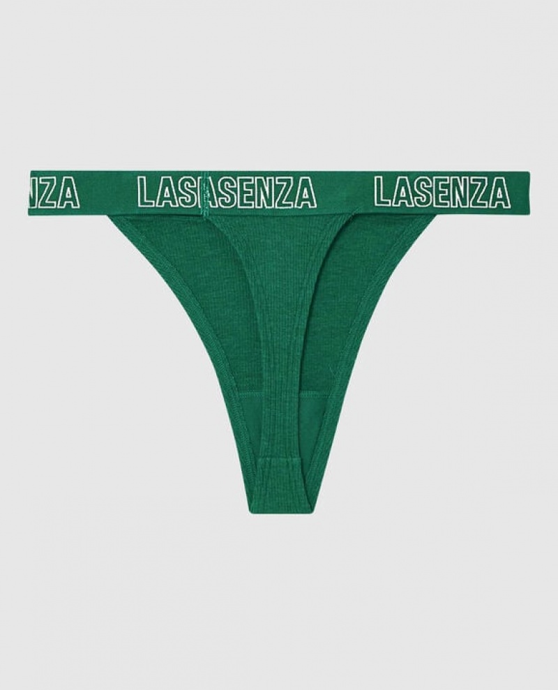 La Senza Thong Panty Women's Underwear Green | J6eYEIW2