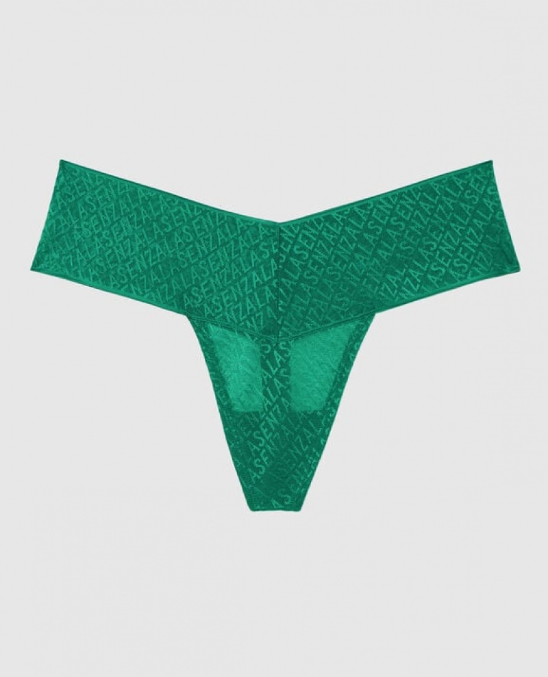 La Senza Thong Panty Women\'s Underwear Green | ope8Cu6x