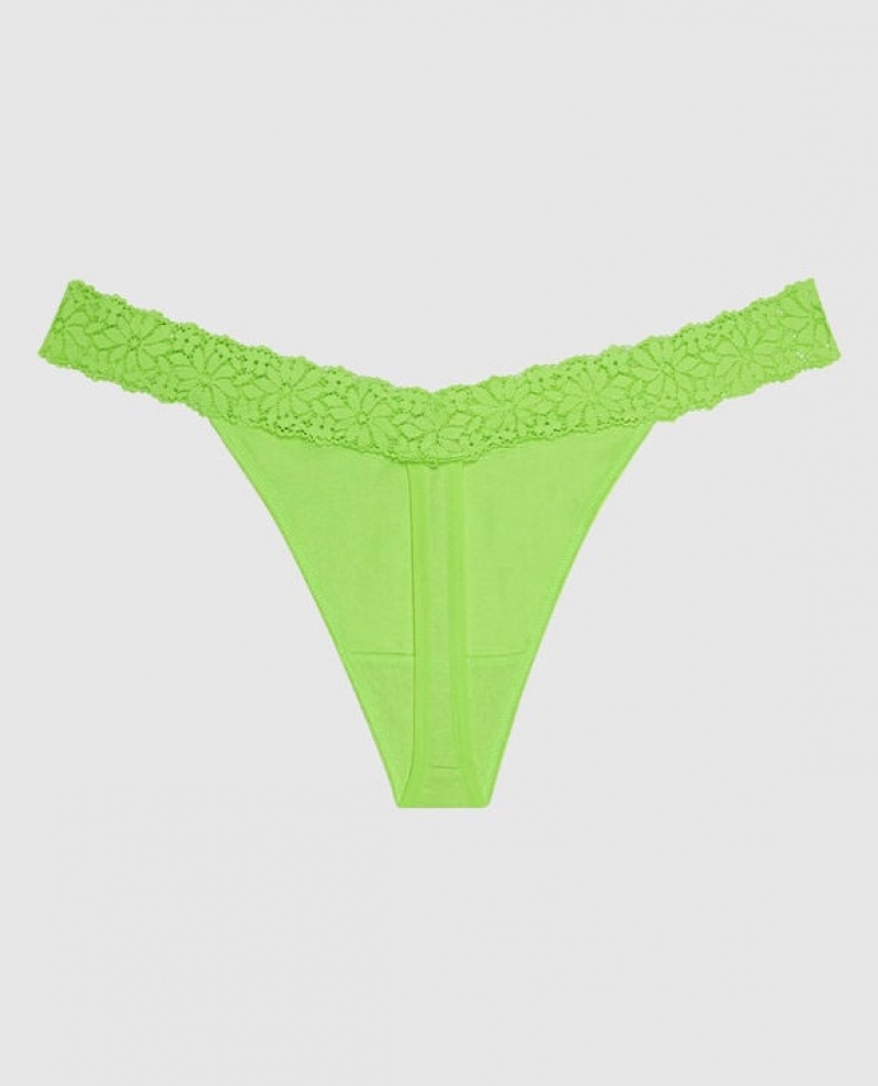 La Senza Thong Panty Women's Underwear Light Green | Cdy05T4h