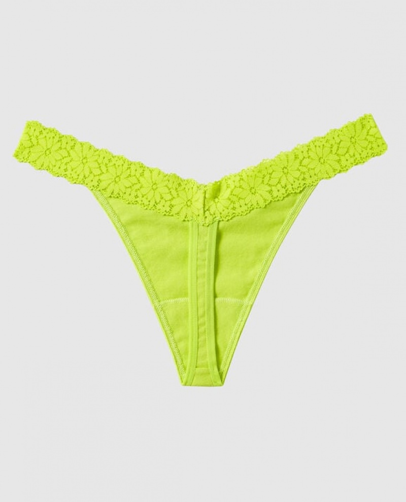 La Senza Thong Panty Women's Underwear Limelight | Xx447cpq