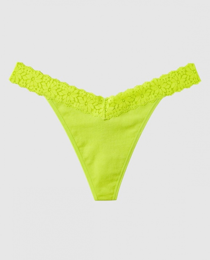 La Senza Thong Panty Women\'s Underwear Limelight | Xx447cpq