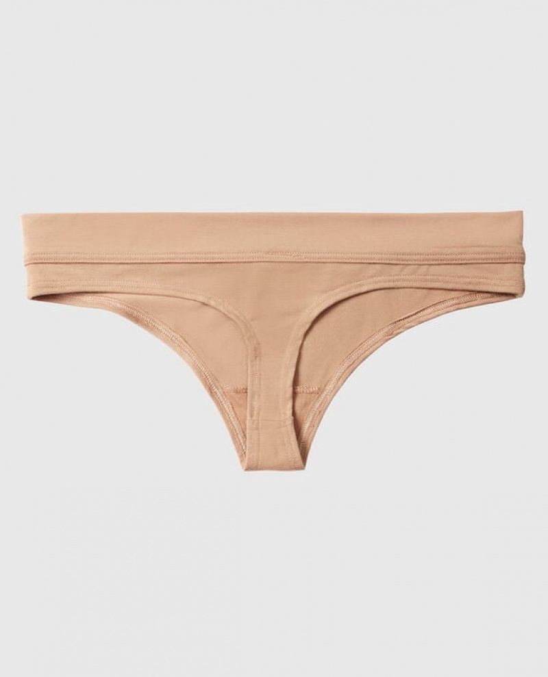 La Senza Thong Panty Women's Underwear Pecan | QjKxktse