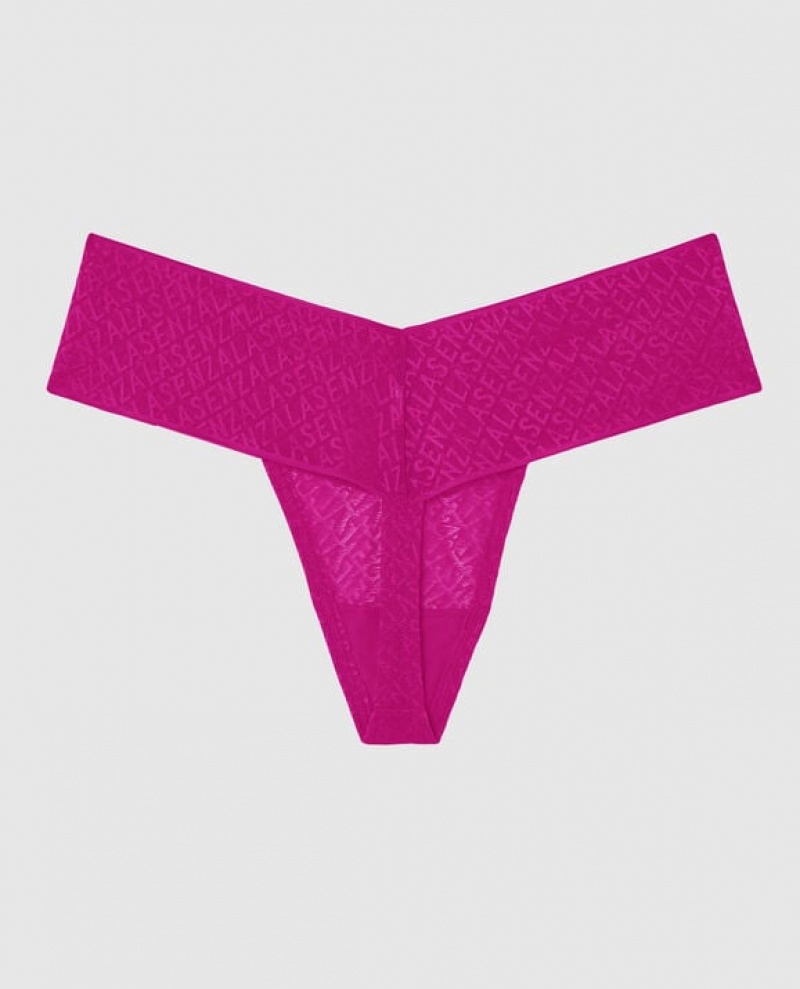 La Senza Thong Panty Women's Underwear Pink | 9q0zjpQS