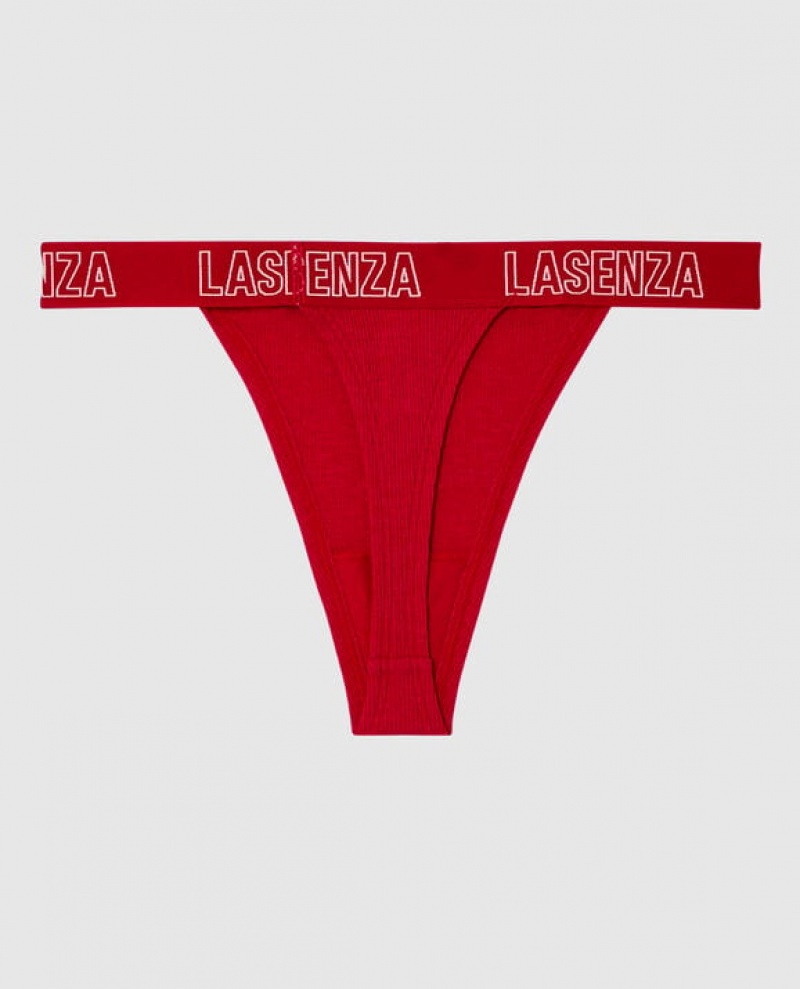 La Senza Thong Panty Women's Underwear Red | 2dmh31tL