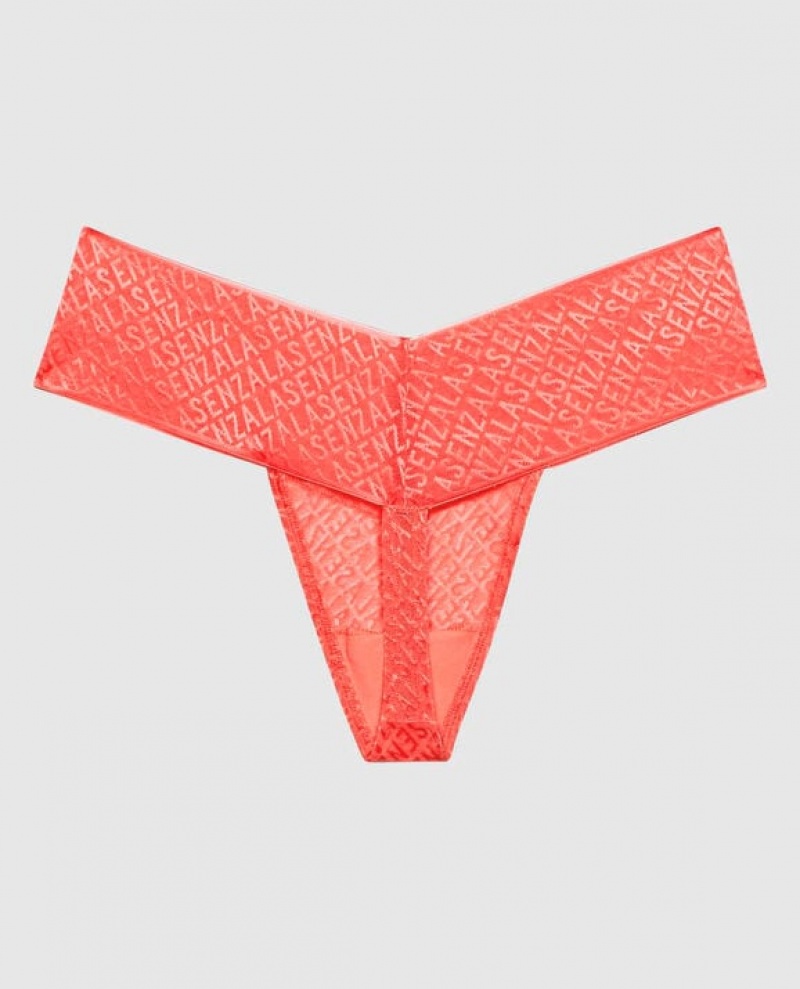 La Senza Thong Panty Women's Underwear Red | mtz2c5XO