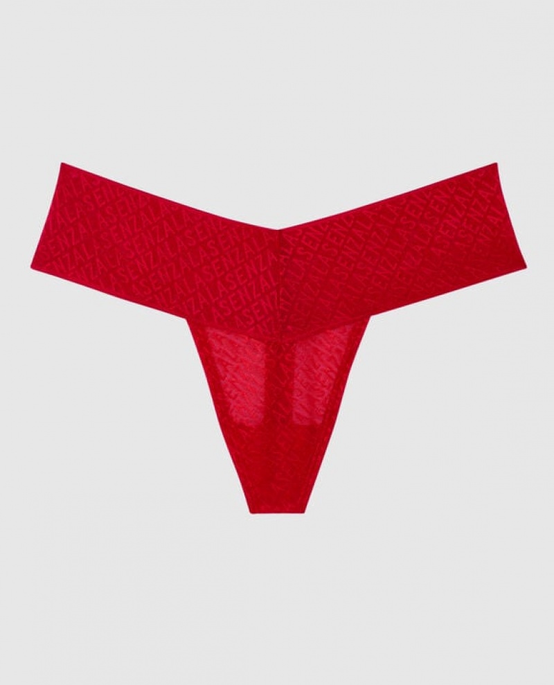 La Senza Thong Panty Women\'s Underwear Red | 3VydZsNX