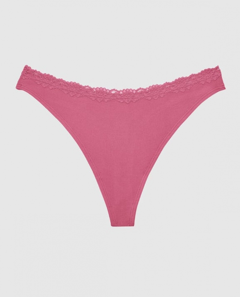 La Senza Thong Panty Women\'s Underwear Rose | uW4zqQDm