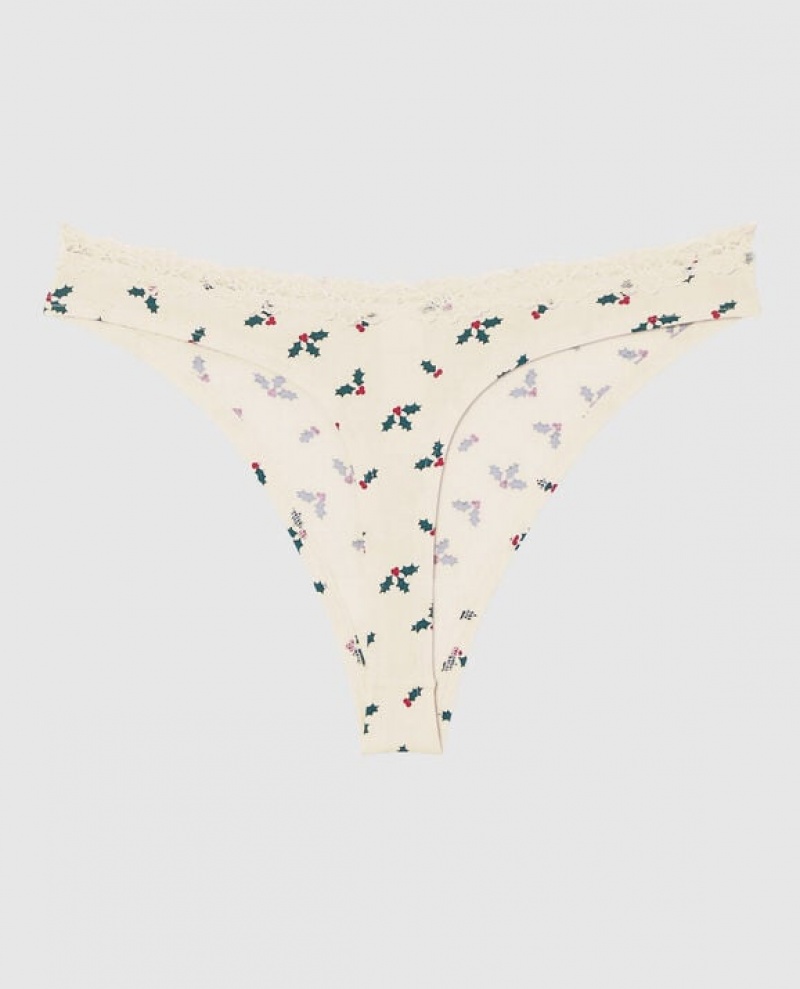 La Senza Thong Panty Women's Underwear Under the Mistletoe | 3LinUTlN