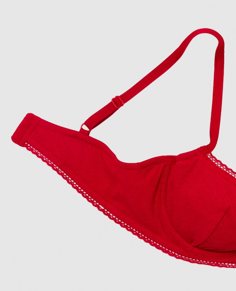 La Senza Unlined Balconette Women's Bras Red | UKhOgcnc