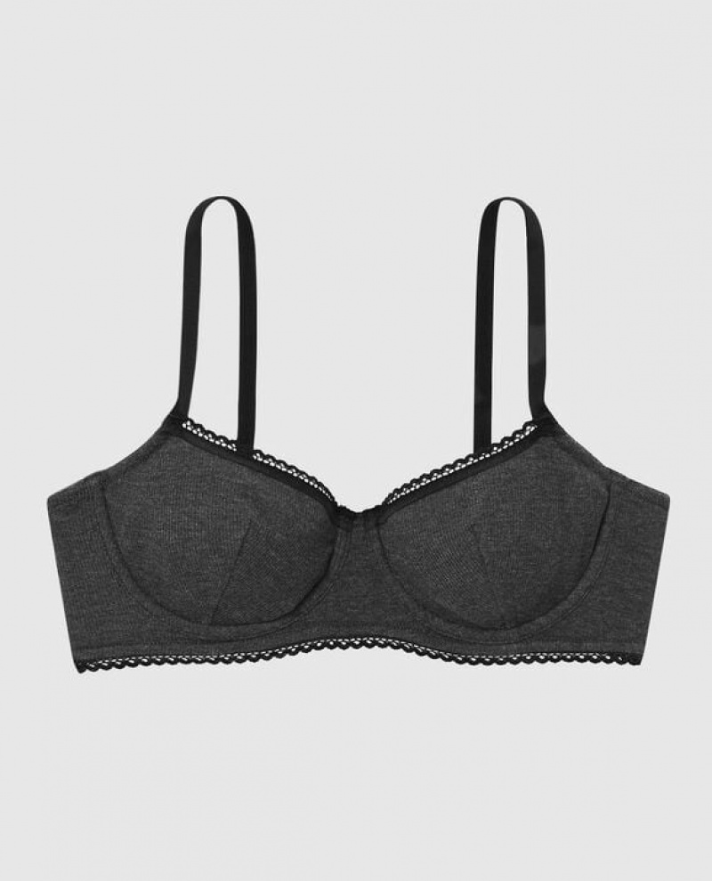 La Senza Unlined Balconette Women\'s Bras Black | GPG0w5De