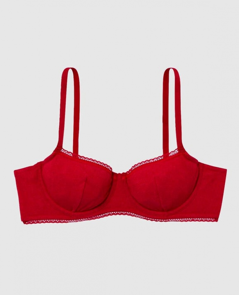 La Senza Unlined Balconette Women\'s Bras Red | Zl0RzMeo