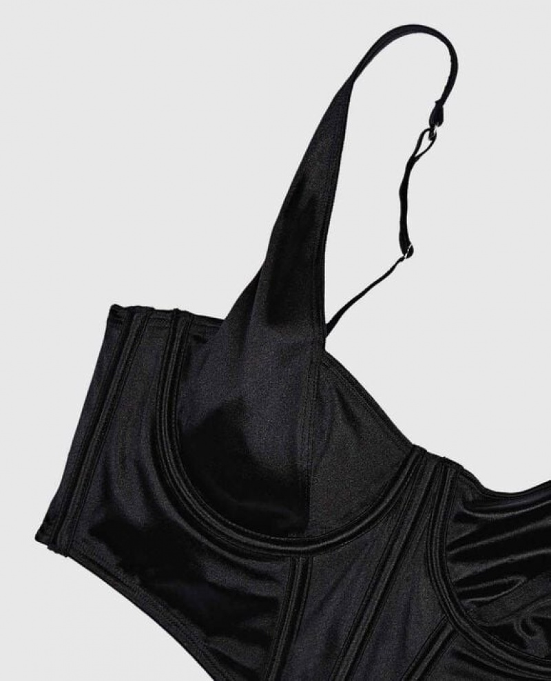 La Senza Unlined Bra Top Women's Pajamas Black | u3vmfVNQ