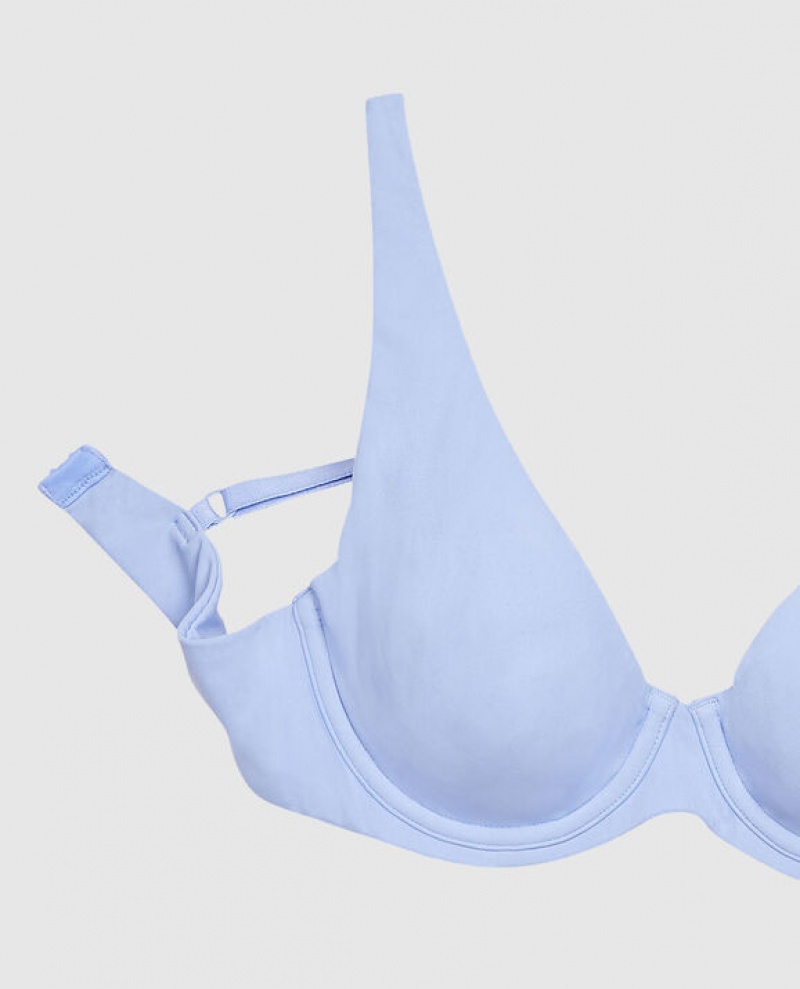 La Senza Unlined Microfiber Women's Bras Blue | ekUJX0Qz