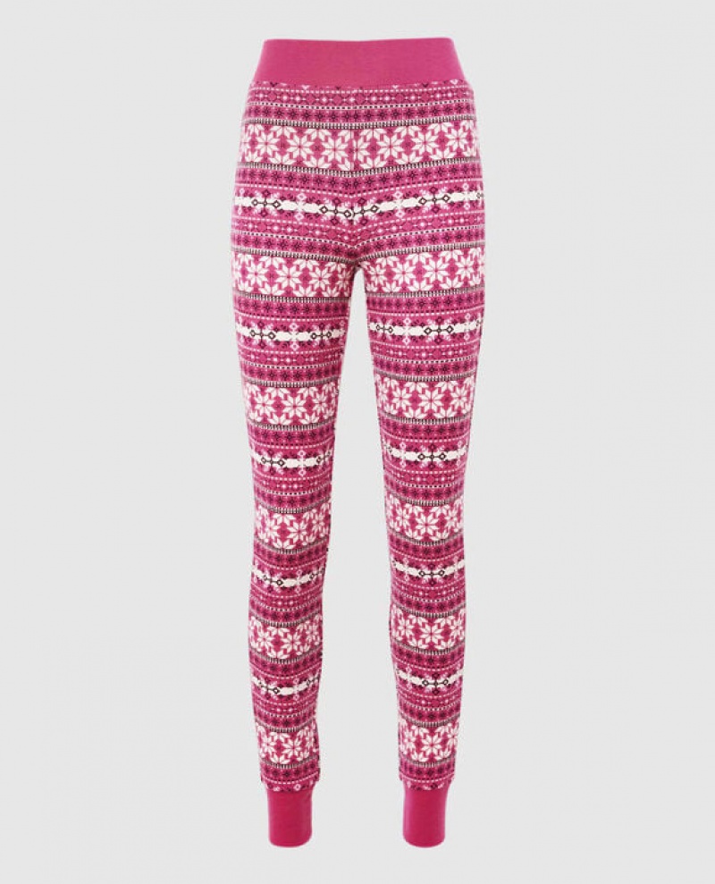 La Senza Waffle Pajama Women\'s Nightwear Pink | KIh8pElO