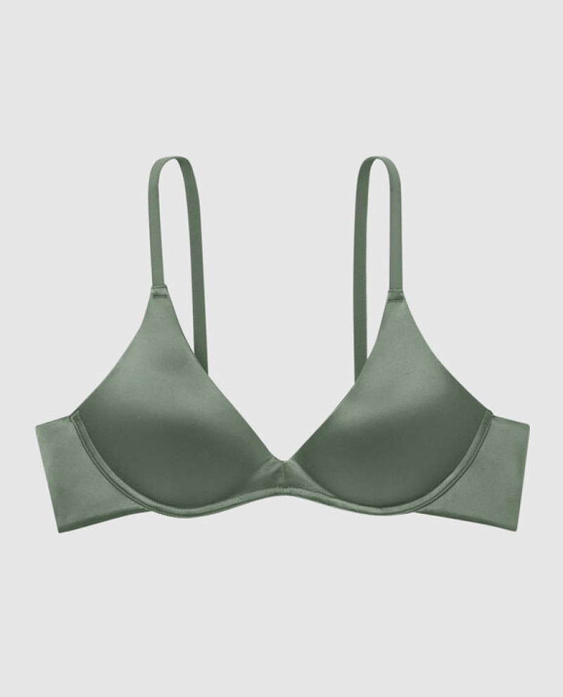 La Senza Wireless Light Push Up Women\'s Bras Dark Forest | vGcTDWDH